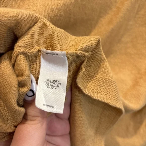 J. Jill Women's Camel Long Sleeve Top - Picture 6 of 6